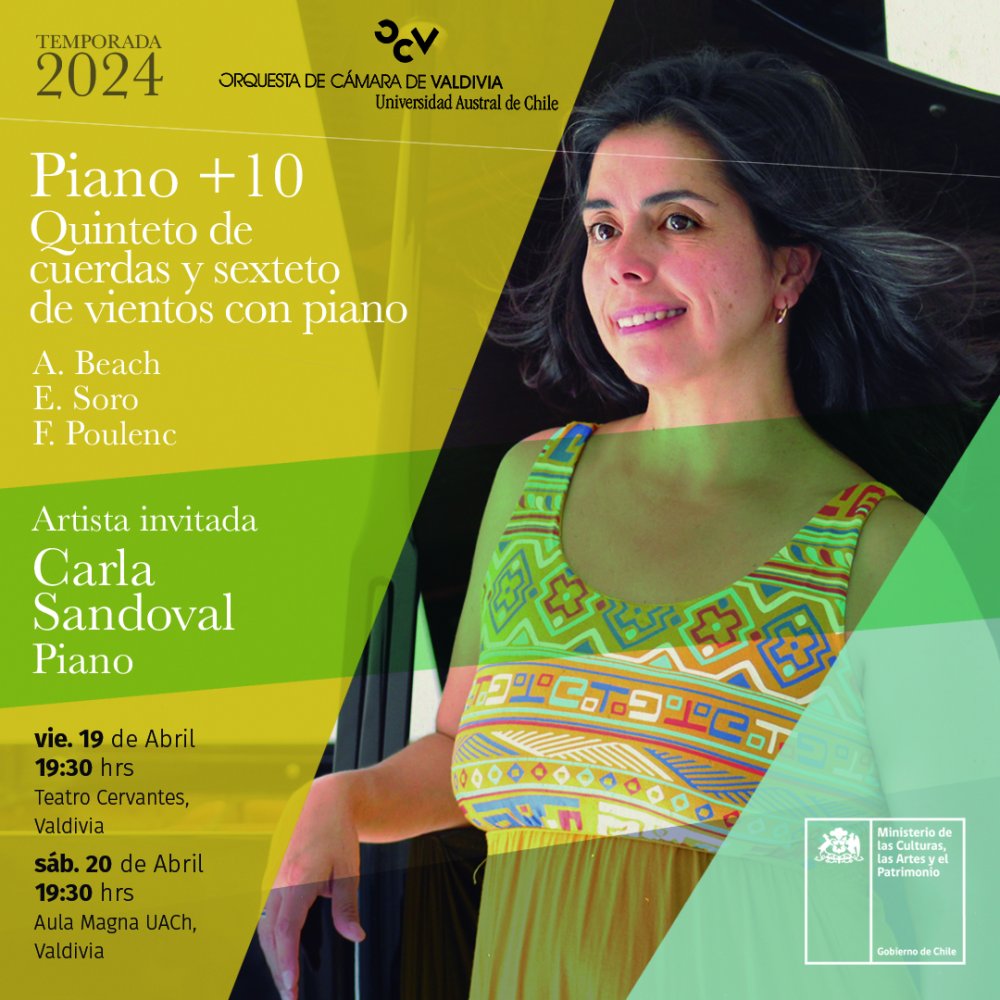 Carátula PIANO+10 | QUINTETO DE CUERDAS Y SEXTETO DE VIENTOS CON PIANO | 20 DE ABRIL