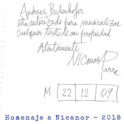 ANDREAS BODENHOFER - Homenaje a Nicanor