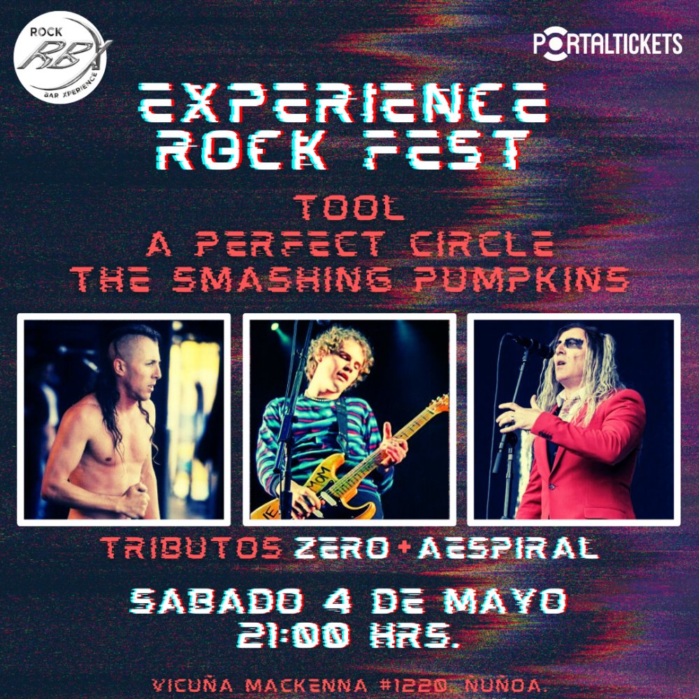 Flyer EXPERIENCE ROCK FEST EN SALA RBX